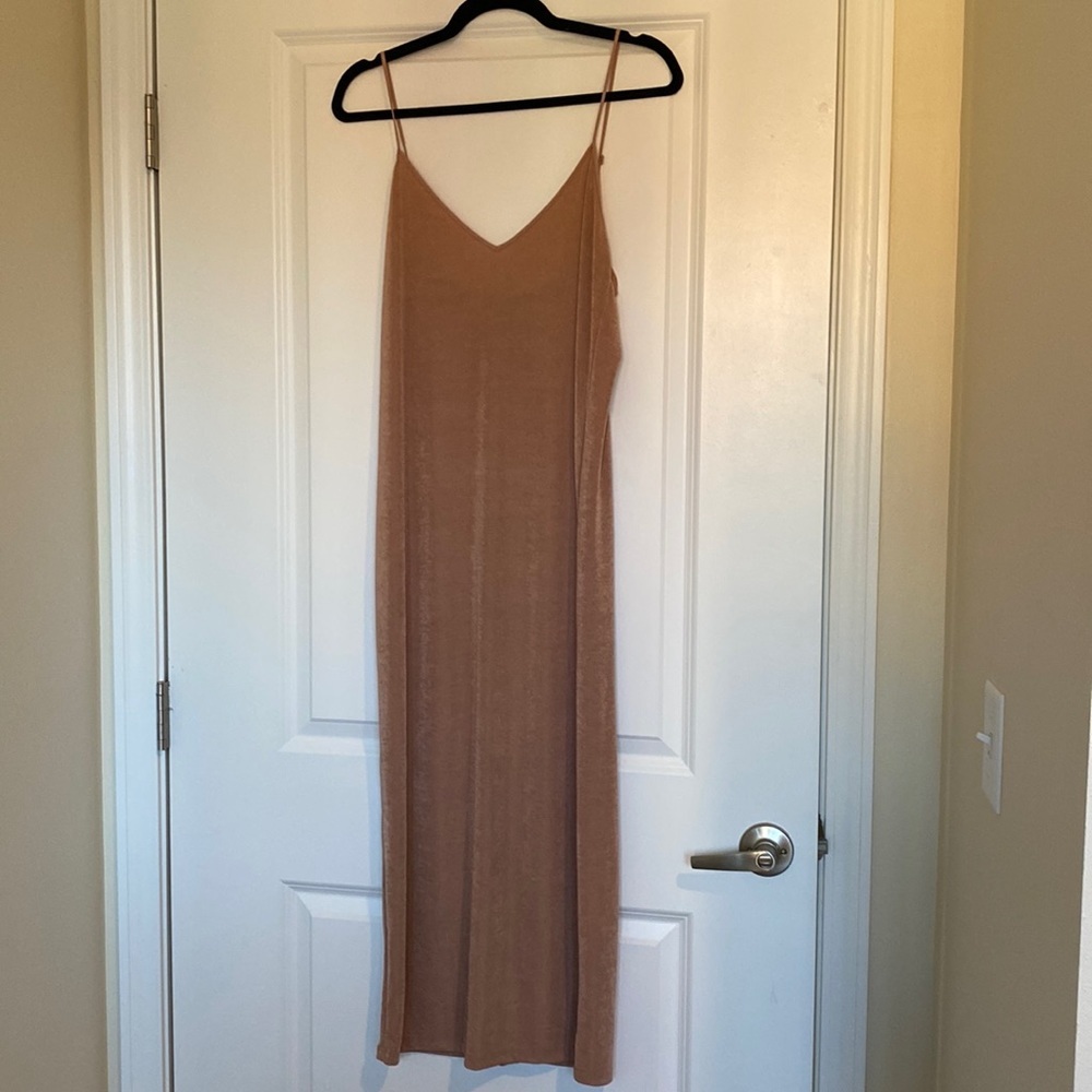 Metallic Blush Slipdress